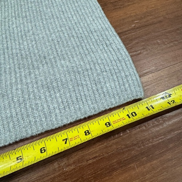 GAP Ribbed Knit Lounge Pants L Petite Gray Wide Leg Soft Cozy Stretch - Picture 6 of 8